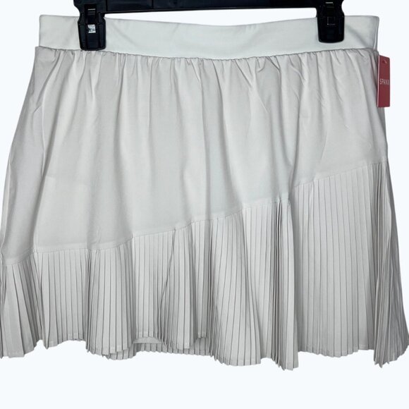 Spanx Womens Yes, Pleats! Skort Pleated White Tennis Skirt Built-In Shorts XL - Picture 9 of 12